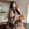 Gradual Change Thickened Warm Cloak Shawl Women's Winter New Scarf with Tassel Versatile Cape