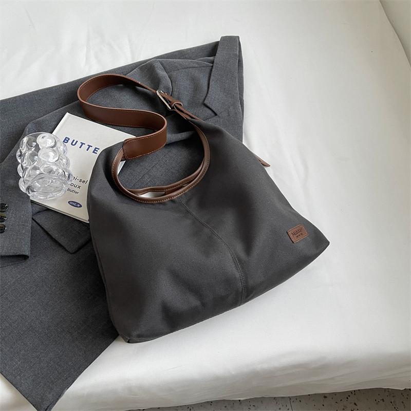 Сплошная цветная холщовая сумка подмышки, большая вместительная сумка на плечо, женская большая сумка, сумка