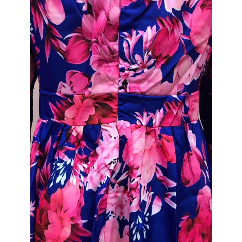 Women's Summer Holiday One Neck Swing Printed Dresses