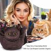 Cat Travel Makeup Bag Drawstring Cosmetic Organizer Cat Design Lay Flat Large Capacity Cosmetic Pouch Gift for Cat Lovers