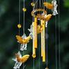 4 Tubes Metal Oriental Hanging Wind Chime Feng Shui Ornament Home