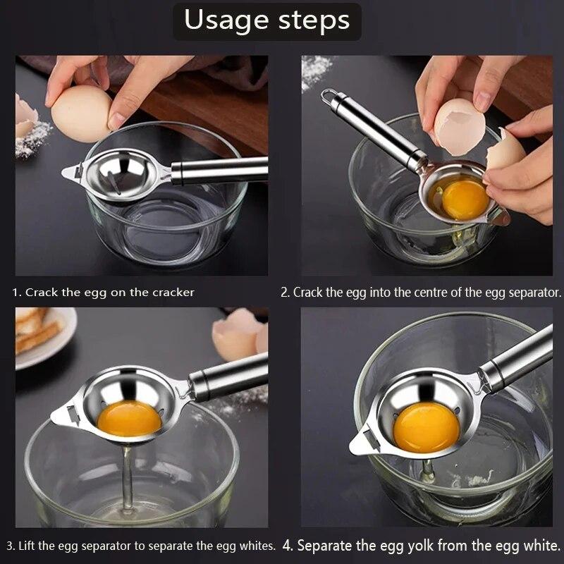 Сепаратор яичного белка из нержавеющей стали, ситечко для яичного желтка, кухонные аксессуары, кухонные инструменты для выпечки яиц, кухонные инструменты