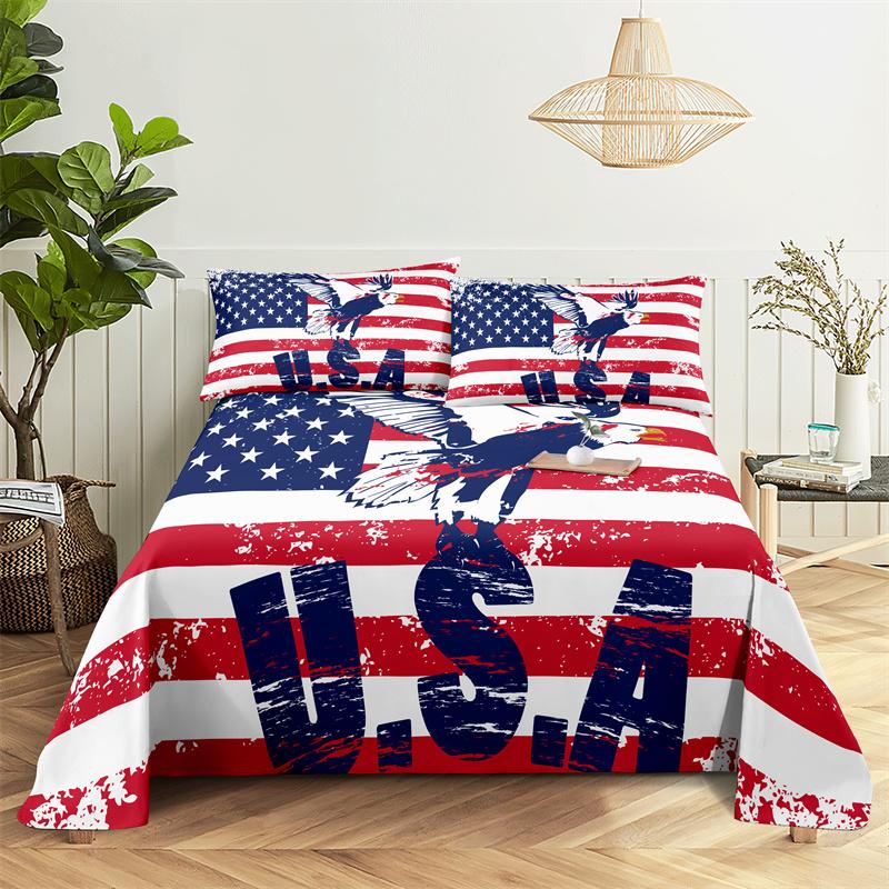 Красочная Молодежная Постельная Простыня Модный Принт Полиэстер Квин Кинг Кровать Плоская Простыня с Наволочкой Принт Постельный Комплект Простыня