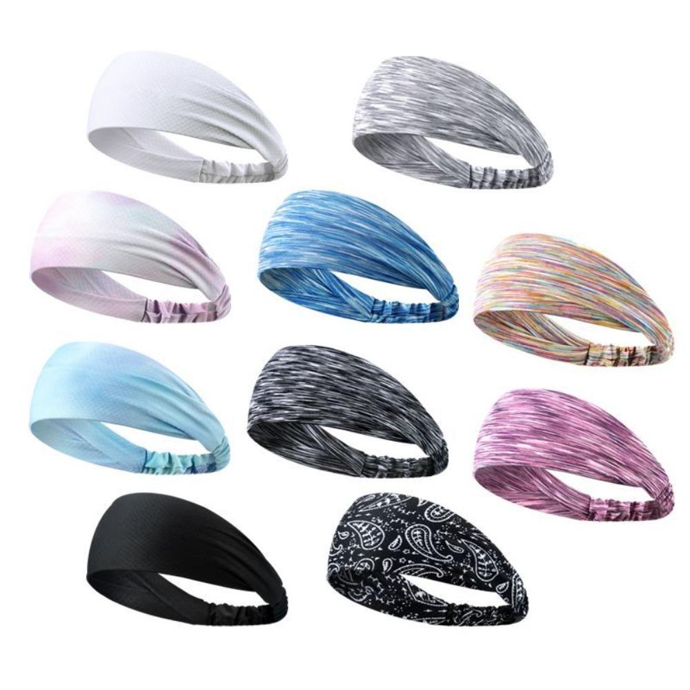 Эластичные широкие повязки для волос, нескользящая повязка для фитнеса, аксессуары для волос, спортивные повязки на голову для йоги