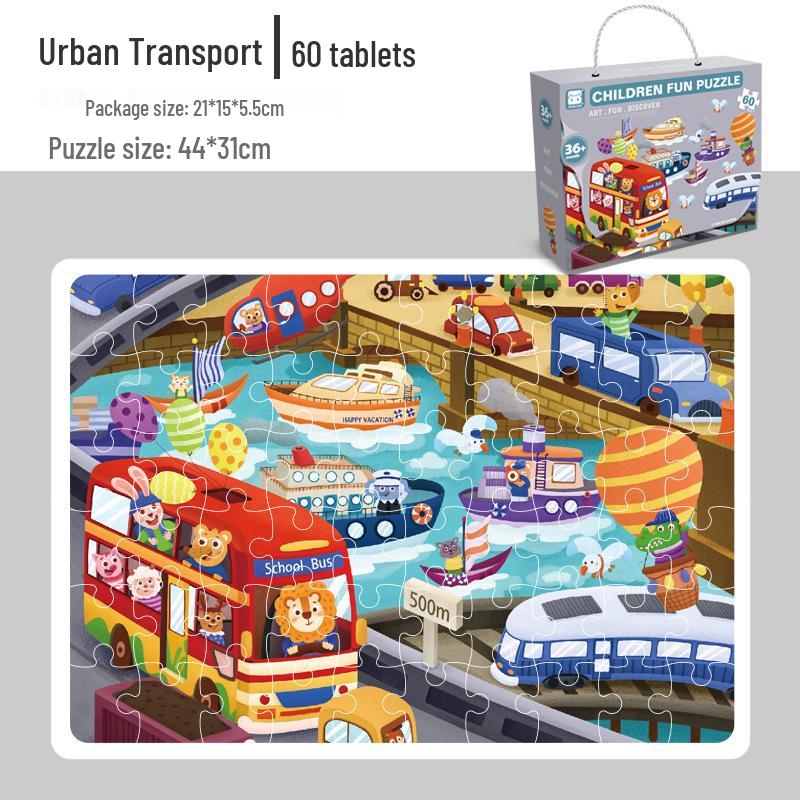 Детская коробка пазлов с крупными деталями для возраста 3-6 лет: Идеально для детского сада, праздничных подарков и раннего обучения