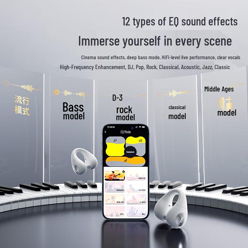 Baseus AS01 Bluetooth-наушники с открытым ухом, крепящиеся на клипсе