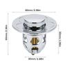 Strainer Hair Catcher Bathroom Sink Plug Basin Spring Core Basin Drain Filter Pop-Up Bounce Core