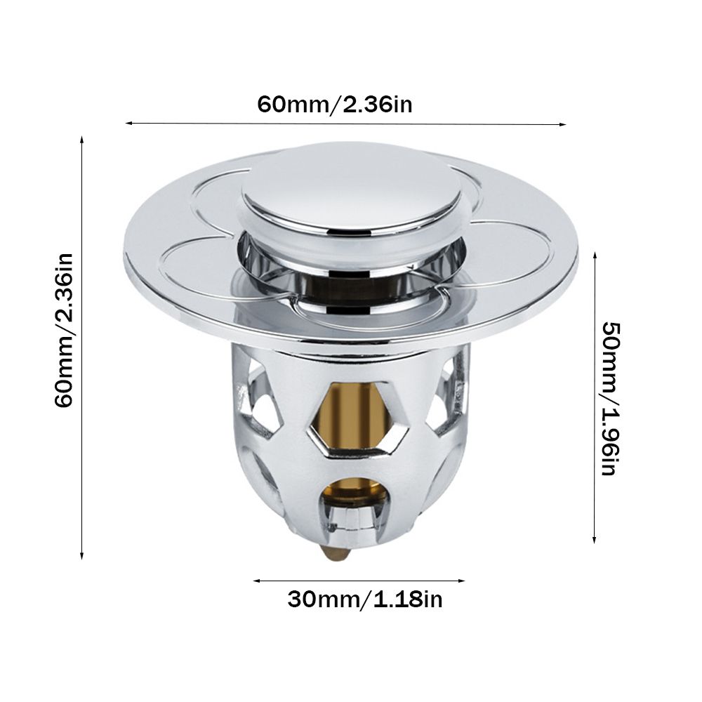 Strainer Hair Catcher Bathroom Sink Plug Basin Spring Core Basin Drain Filter Pop-Up Bounce Core
