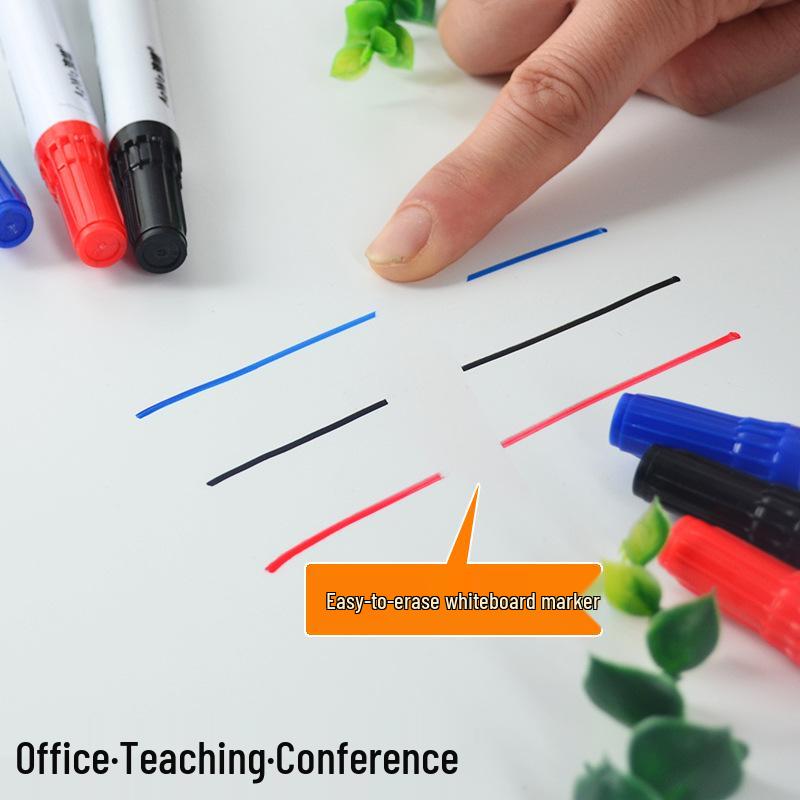 Не оставляющие следов, долговечные маркеры для белой доски на водной основе - черные, красные и синие, медленно сохнущая формула для расширения возможностей для творчества.