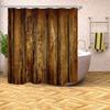 Штора Рустик для душа Дерево Амбарная дверь Узор Занавеска для ванны Водонепроницаемая с крючками
