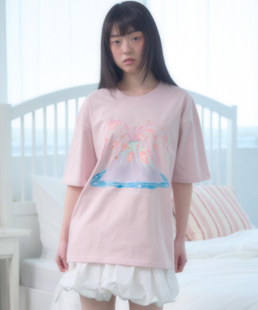 AMBLER The Soft Volcano Tee Graphic Short Sleeve T-Shirt As1304 (Pink)