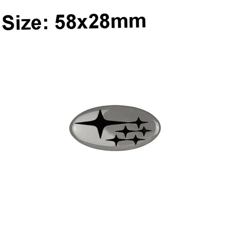58x28mm Car Steering Wheel Center Emblem Cover Stickers for Subaru IMPREZA STI XV WRC WRX BRZ FORESTER LEGACY OUTBACK TRIBECA Y16