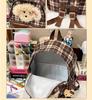 Рюкзак в стиле ретро с клетчатым принтом в виде щенка для осени/зимы — стильная универсальная школьная сумка для девочек
