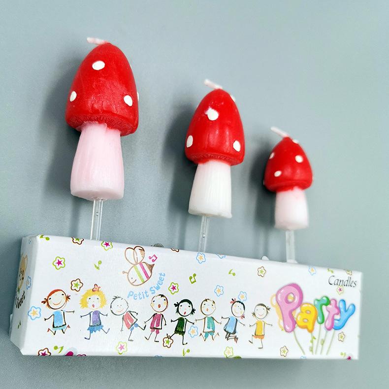 Мастерство Свеча на день рождения Креативная свеча для детского торта на день рождения Имитация формы фруктов и грибов Свеча на день рождения