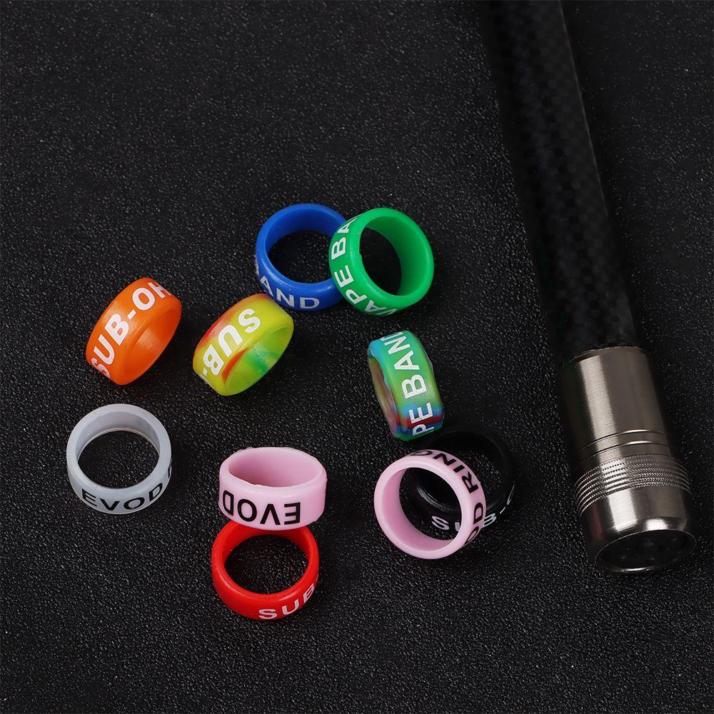 10pcs Silica Gel Protector Fishing Rod O-shaped Ring Protective Case Fishing Tackle Anti-Slip Ring