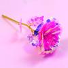 5Pcs Everlasting Flower PET Colorful Glittering Gold Simulated Rose Flowers, for Outdoor Garden Festival Ceremony Decoration, Table Decoration