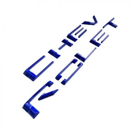 - Синяя глянцевая передняя решетка буквы erts Для Silverado 1500