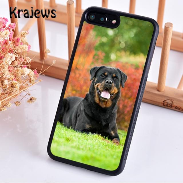 Чехол для телефона Krajews с милой собачкой, щенком ротвейлером для iPhone 14 6s 7 8 plus XR XS 11 12 13 pro max Samsung Galaxy S21 S22ultra