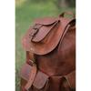 Leather Bag Goat Backpack Vintage Travel Rucksack Genuine Laptop Men's