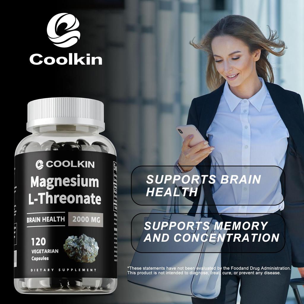 Magnesium L-Threonate-Support Memory & Focus,Boost Brain & Nervous System Health