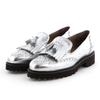 Sole Quilt Tassel Silver 225 HIMIKO/Track Loafers/641108