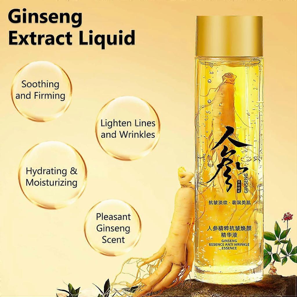 2pcs Ginseng Extract Liquid, Ginseng Anti-Wrinkle Serum, Ginseng Essence Oil, Ginseng Serum for Tightening Reduces Fine Lines