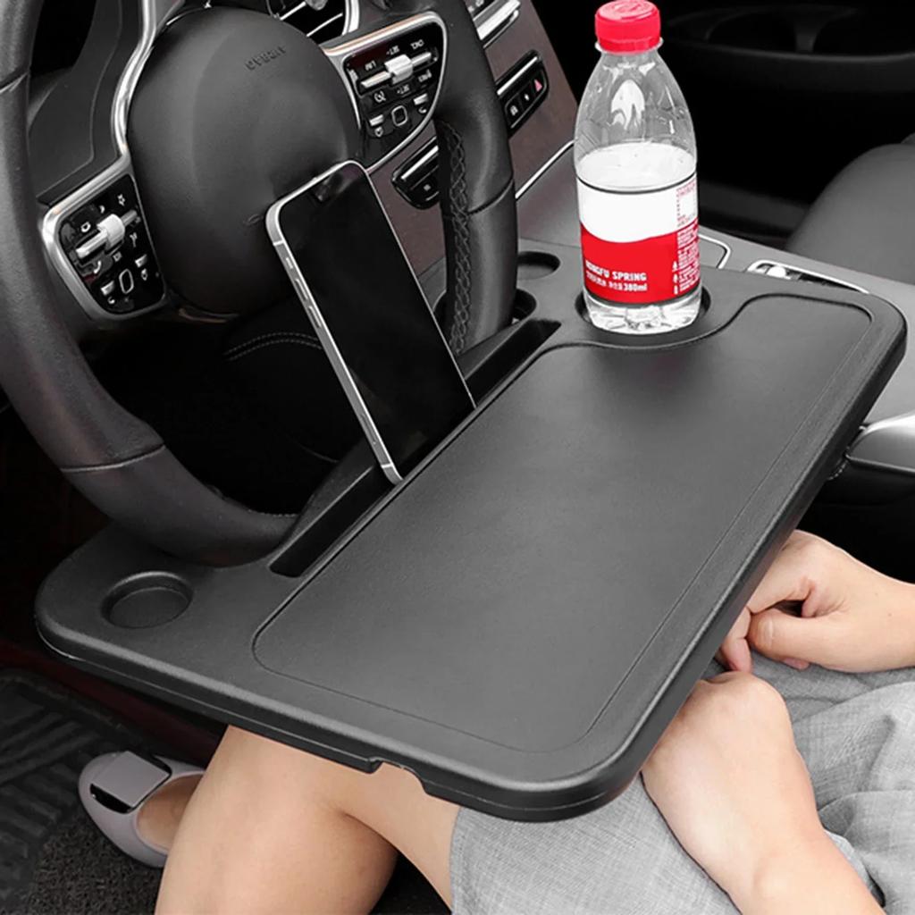 New Car Universal Laptop Stand Food And Beverage Stand Desk Steering Wheel Tray Table Stand Auto Interior Accessories Storage