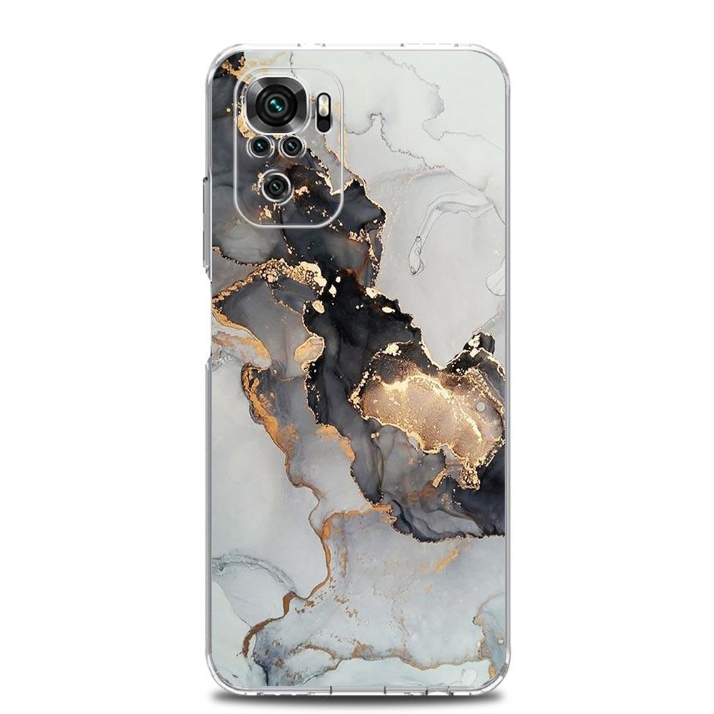Чехол для телефона для Xiaomi Redmi Note 15 14 13 12 4G 10 11 Pro Plus 5G 14C 13C 12C 10C Мягкий ТПУ Чехол Цветная Геометрия Мрамор