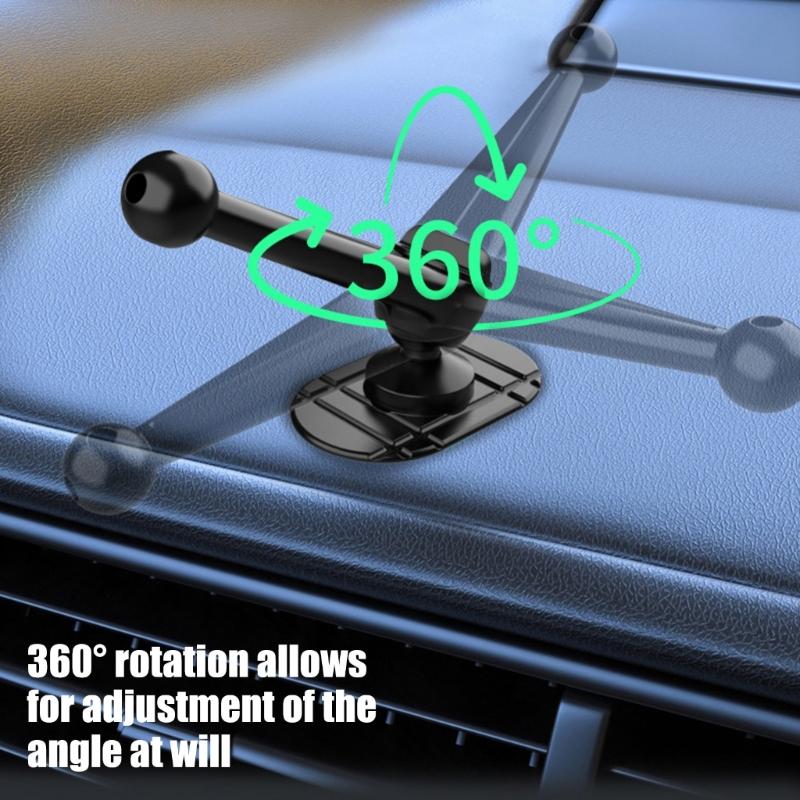 Вращающаяся на 360 градусов основа 17 мм Шаровая головка Основа Автомобильный держатель для телефона на приборную панель Основа с клейкой наклейкой Регулируемая основа-подставка