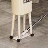 High-Capacity Standing Trash Can for Home Stylish No-Bending Kitchen Garbage Bin with Foot Pedal Wheel Mobile Design