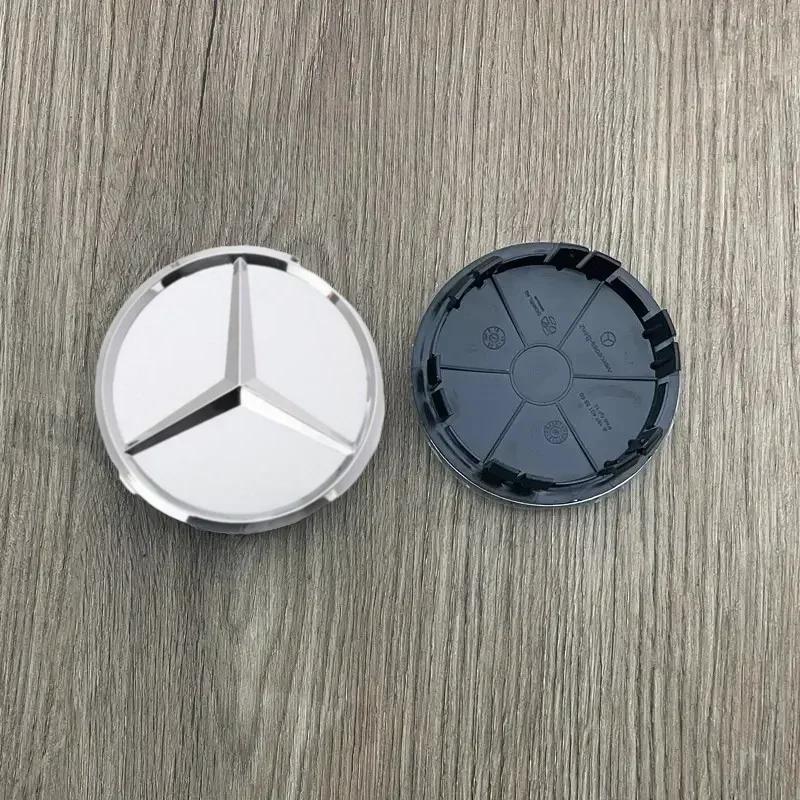 C200 E200 New 2025 For Mercedes Benz 4PCS Car Wheel Hub Cap Tire Center Screw Cap Label For Mercedes-Benz C180 C200 E300 S350 E2