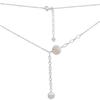 Silver Necklace with Natural Baroque Pearls, Item Weight 5.86 G (2187264)
