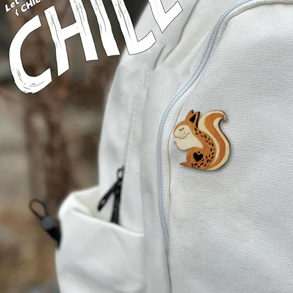 1 шт. деревянная брошь с резьбой в виде животного, булавка, деревянная брошь с мультяшным животным, креативная женская брошь в стиле ретро, ​​зажим для шали, подарок для девочки для свитера