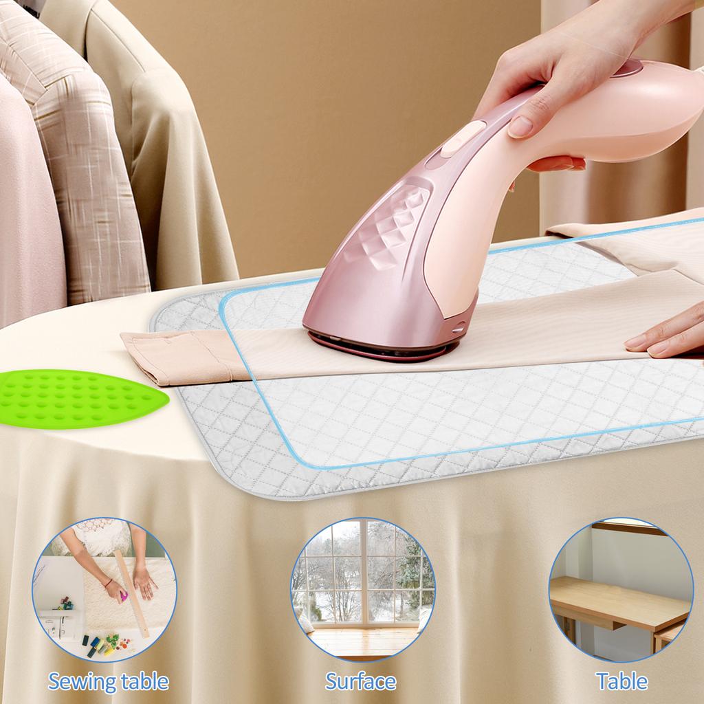 Прижимной коврик для квилтинга с силиконовой подставкой для утюга и сетчатой гладильной подушкой Эффективный гладильный коврик Портативный гладильный коврик