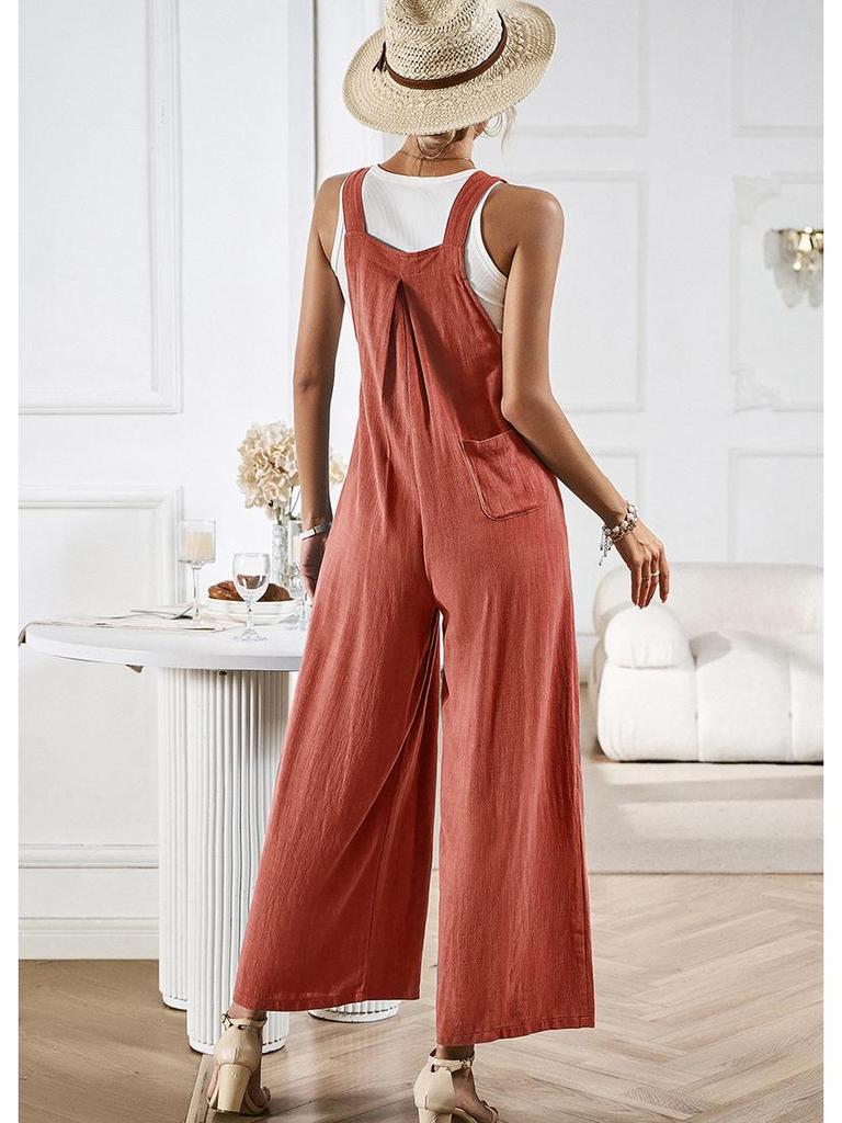 Diyun Oumei Women's Solid Color Wide-leg Jumpsuit 2023 Summer Collection