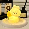 Bear Night Light Cute Silicone Lamp Soft Glow Flicker Free Battery Powered Cartoon LED Bedside Lamp Room Decoration