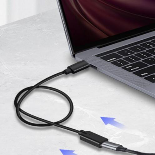 30 см USB 3.1 Type C Папа-Мама Кабель-удлинитель для зарядки и передачи данных Черный