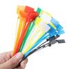 50pcs Markers Self-locking Plastic Loop Cable Winder Wire Ties Tag Labels