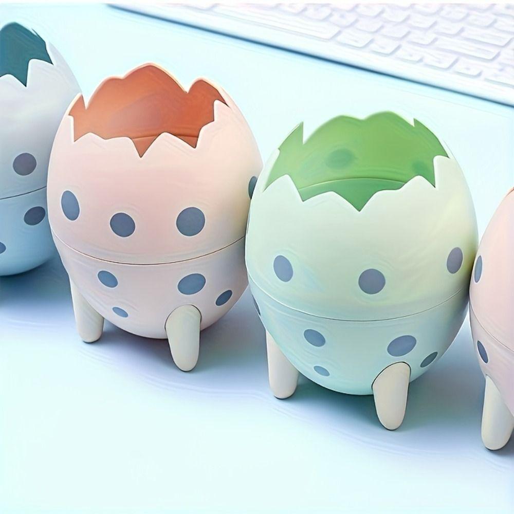 Lovely Pen Holder Egg Shape Stationery Storage Box Pencil Case  Kids Boys Girls