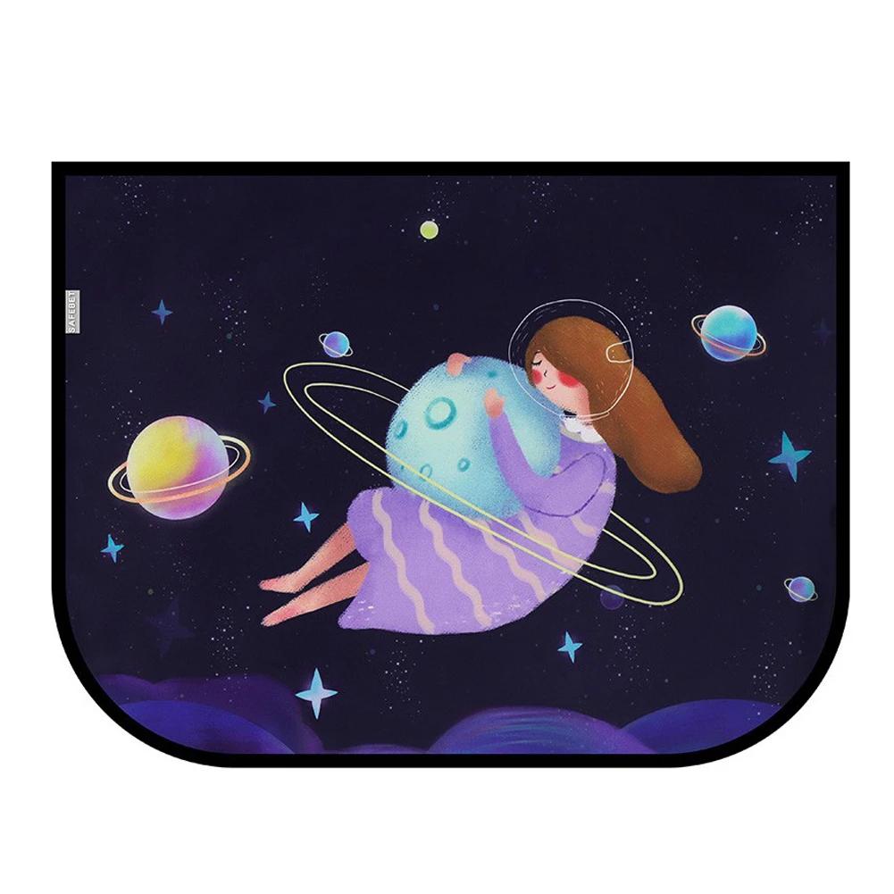 Автомобильная магнитная шторка на окно автомобиля, солнцезащитный козырек с рисунком, универсальная боковая солнцезащитная шторка с защитой от ультрафиолета для детей