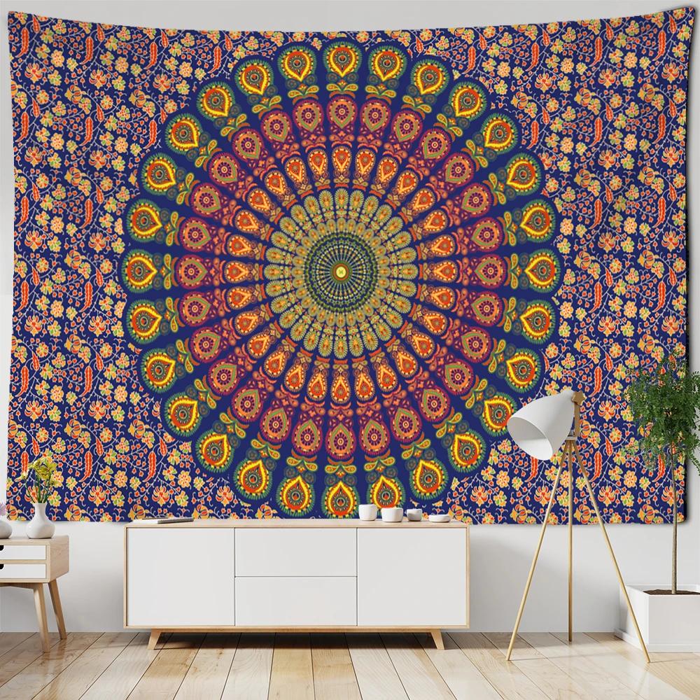 Mandala Tapestry Wall Hanging Boho Psychedelic Hippie Art Tapiz Bedroom Home Decor