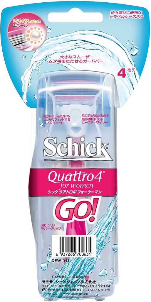 Держатель Schick Quattro 4 Four Woman. 1 запасное лезвие уже прикреплено к основному держателю GO! (Включает лезвие) Женский (1 единица)