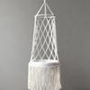Bohemian Woven Cat Hammock Bed | Hanging Basket Swing for Pets