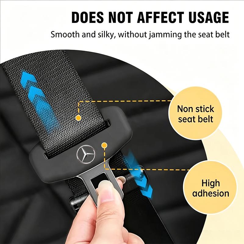 TVE4 2pcs Silicone Car Seat Belt Buckle Protective Cover Decorative Accessories For Mercedes Benz AMG W203 W206 W220 W205 W211 W212