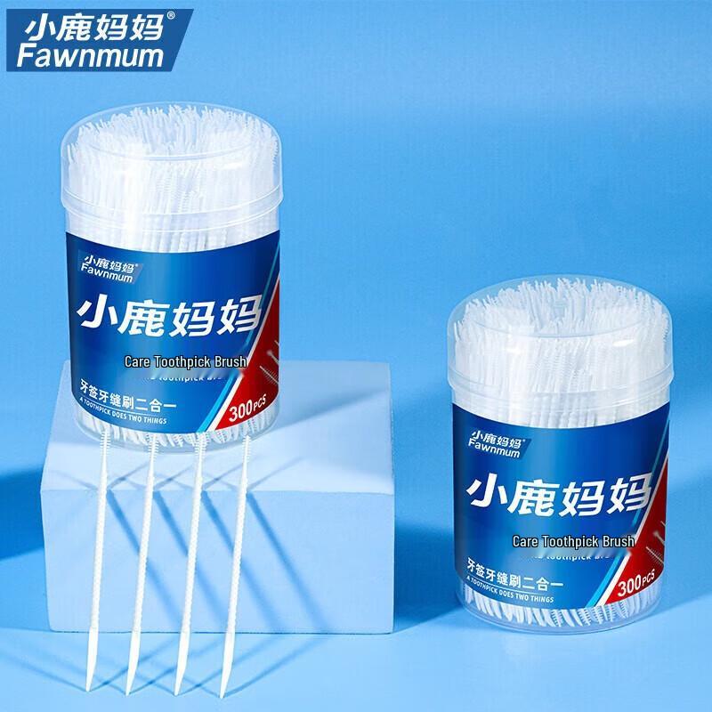 FAWNMUM 2-in-1 Disposable Dental Floss Picks, 900 Count