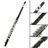 Western Concert Flute Cupronickel Nicke Plated 16 Holes C Key Woodwind Instrument with Cleaning Cloth Stick Gloves Mini Screwdriver Padded Case