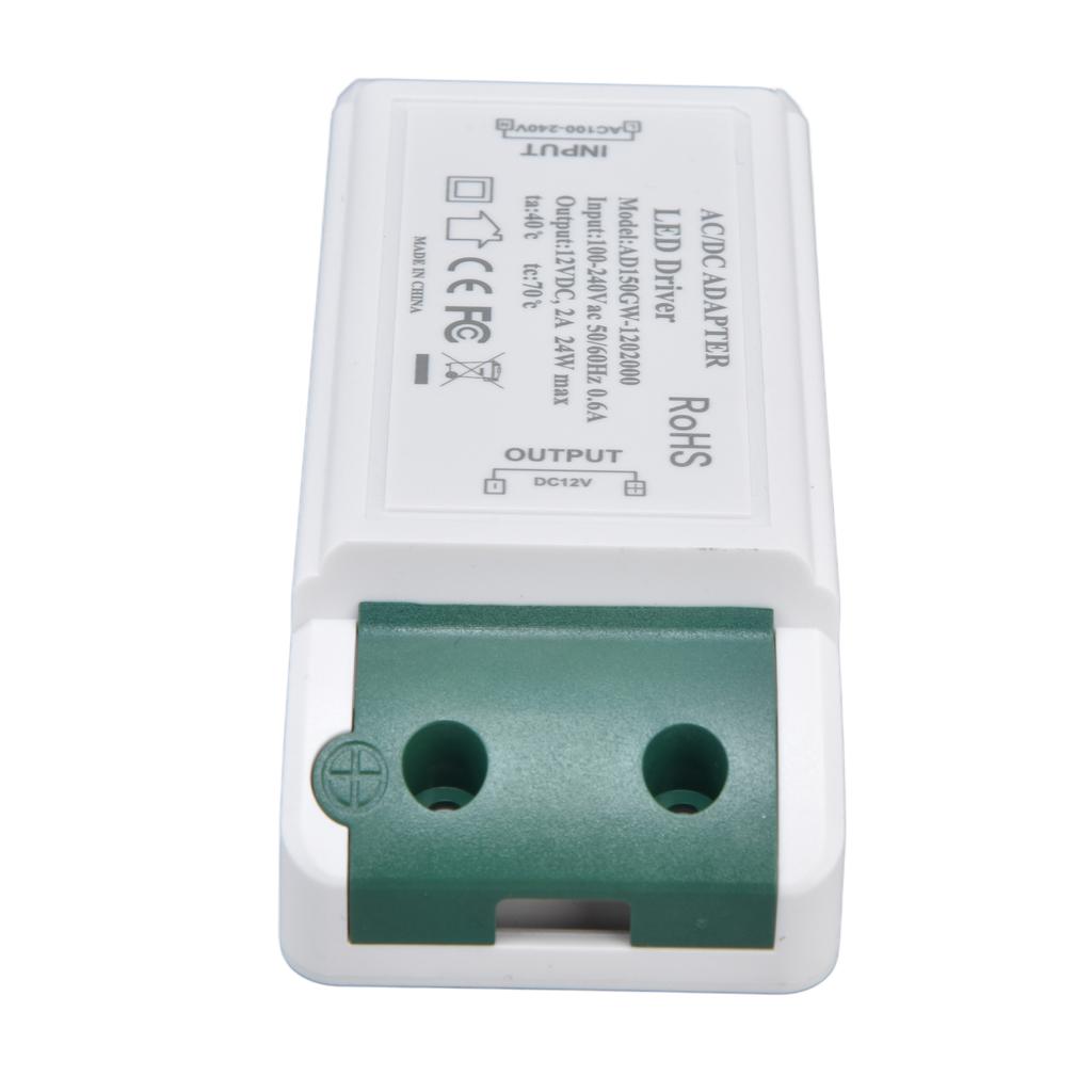 LED Driver 12V DC 24W 2A LED Power Transformer for LED Strip Light and Cabinet Light AC100‑240V