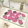 Коврики для ванной комнаты 16 дюймов/40*23,6 дюймов/60 см, милый коврик для ванной с клубникой, нескользящий коврик для ванной, моющийся коврик для ванной, мягкий коврик из микрофибры для душа