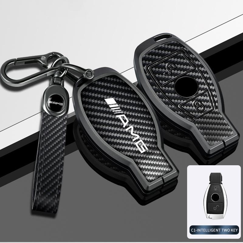 AABCV1 Car Key Case Cover Accessories For Mercedes Benz A C E S G Class GLC CLE CLA GLB GLS W177 W205 X167 AMG W223 W206 C260 C300 S400