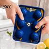 Reusable PET Ice Tray 3D Soccer Cube Mold, 6 Cavity Large Slow-Melting Sports-themed Tray, Novelty Ball for Whiskey Bourbon Cocktails Sports Cubes